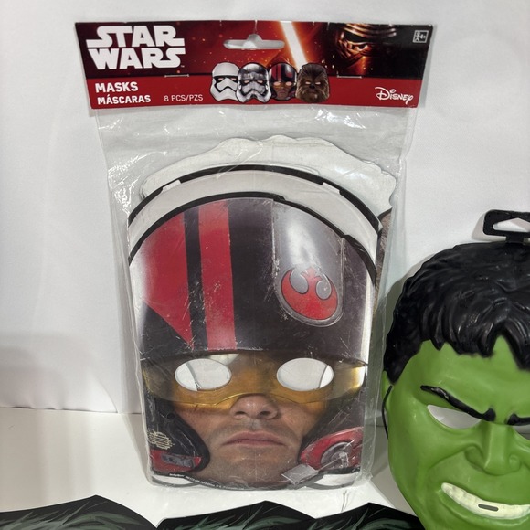 Paper Halloween Star Wars Hulk Masks & Batman Rubber Mask Spider‎ Man & More - Picture 2 of 15